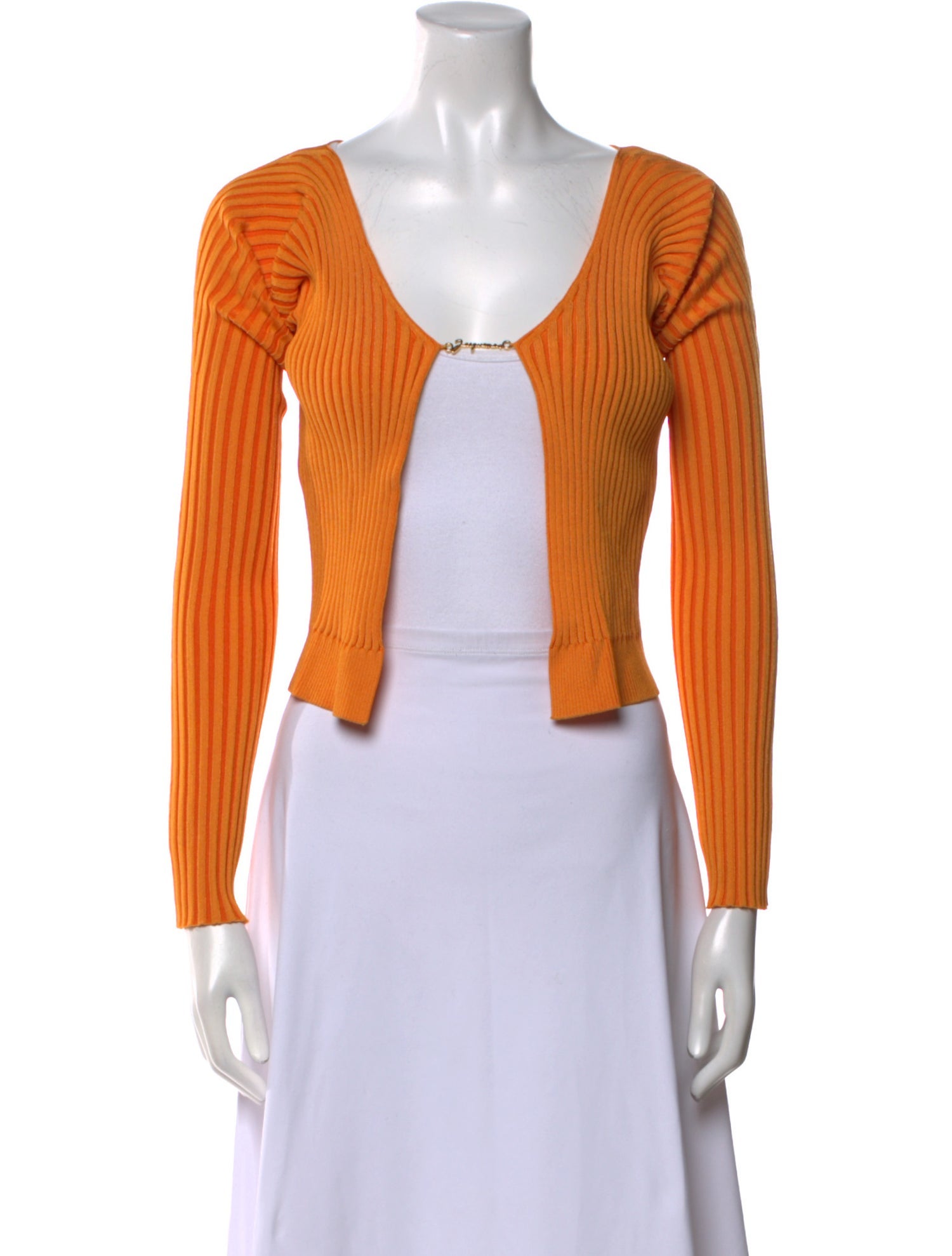 Jacquemus Open Front Long Sleeve Crop Top